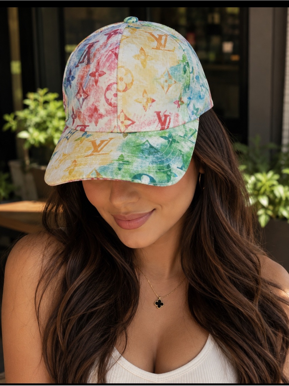 Multicolor Monogram Tie-Dye Baseball Cap